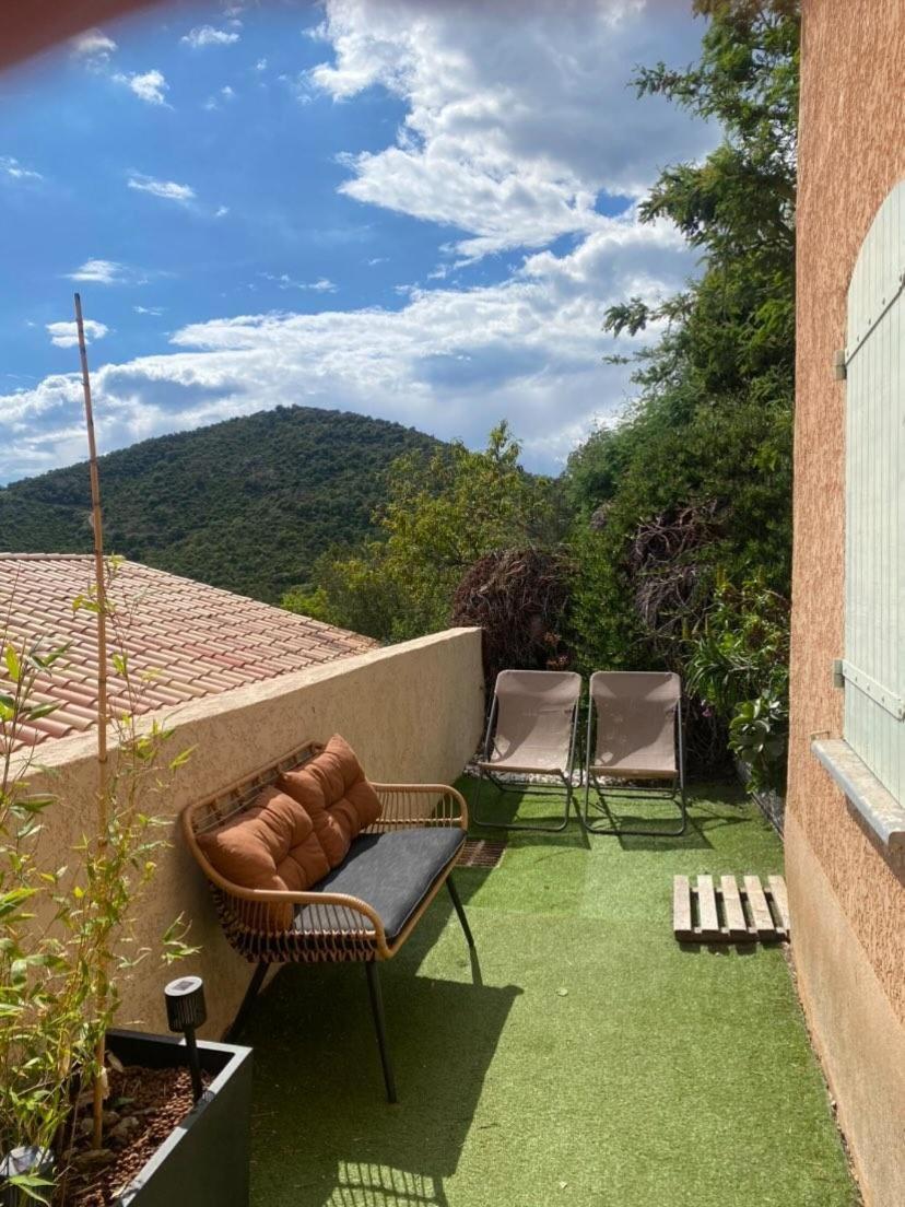 Tres Bel Appartement T3 Avec Splendide Vue Mer Les Issambres Bagian luar foto